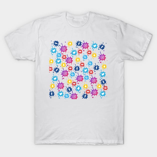 Social Media T-Shirt by M_H_N_SY